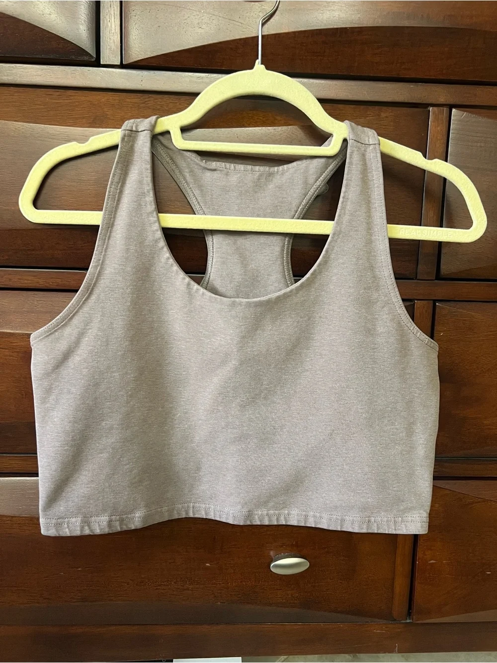 ‼️EUC: Pact Organic Taupe Racerback Bra Top - L
